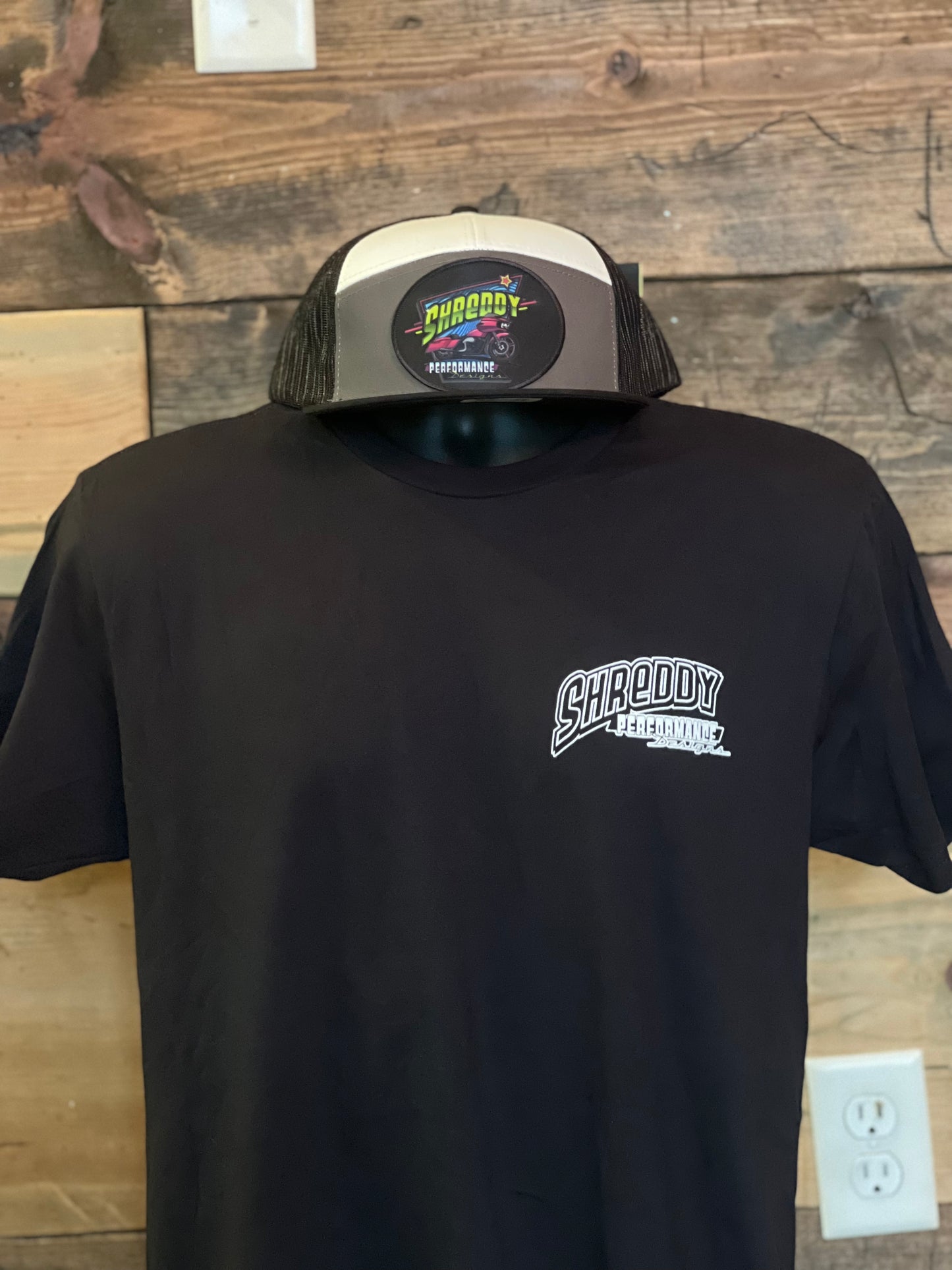 3 Panel Gray & White Shreddy Color Logo Snapback